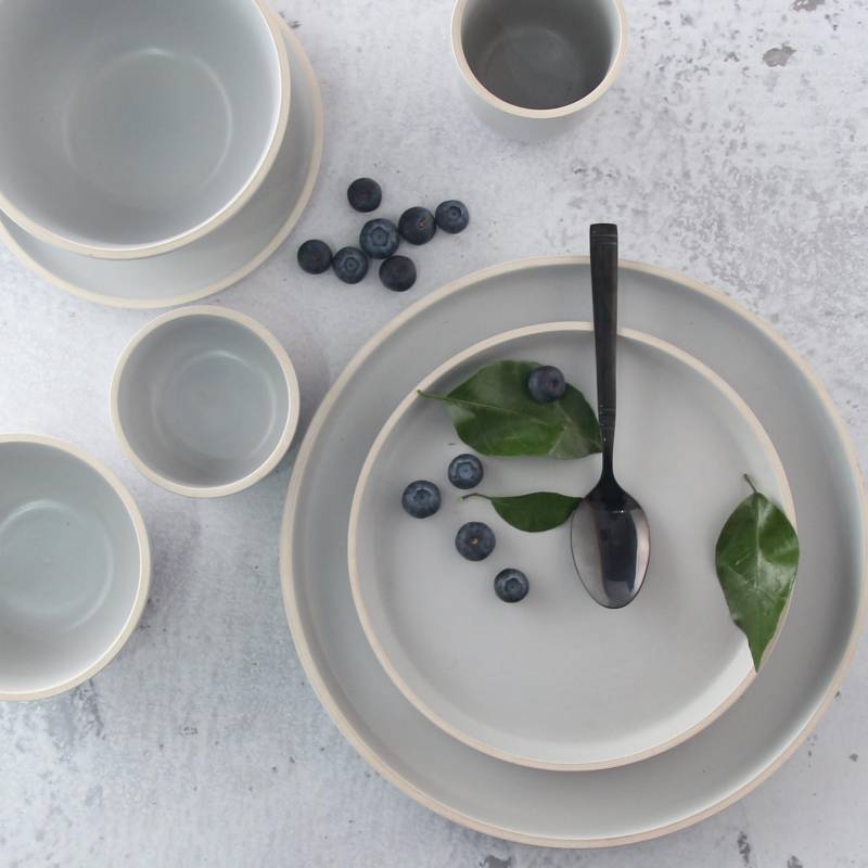Grey Collection – 12pcs Stoneware Dinnerware Set, Service for 4