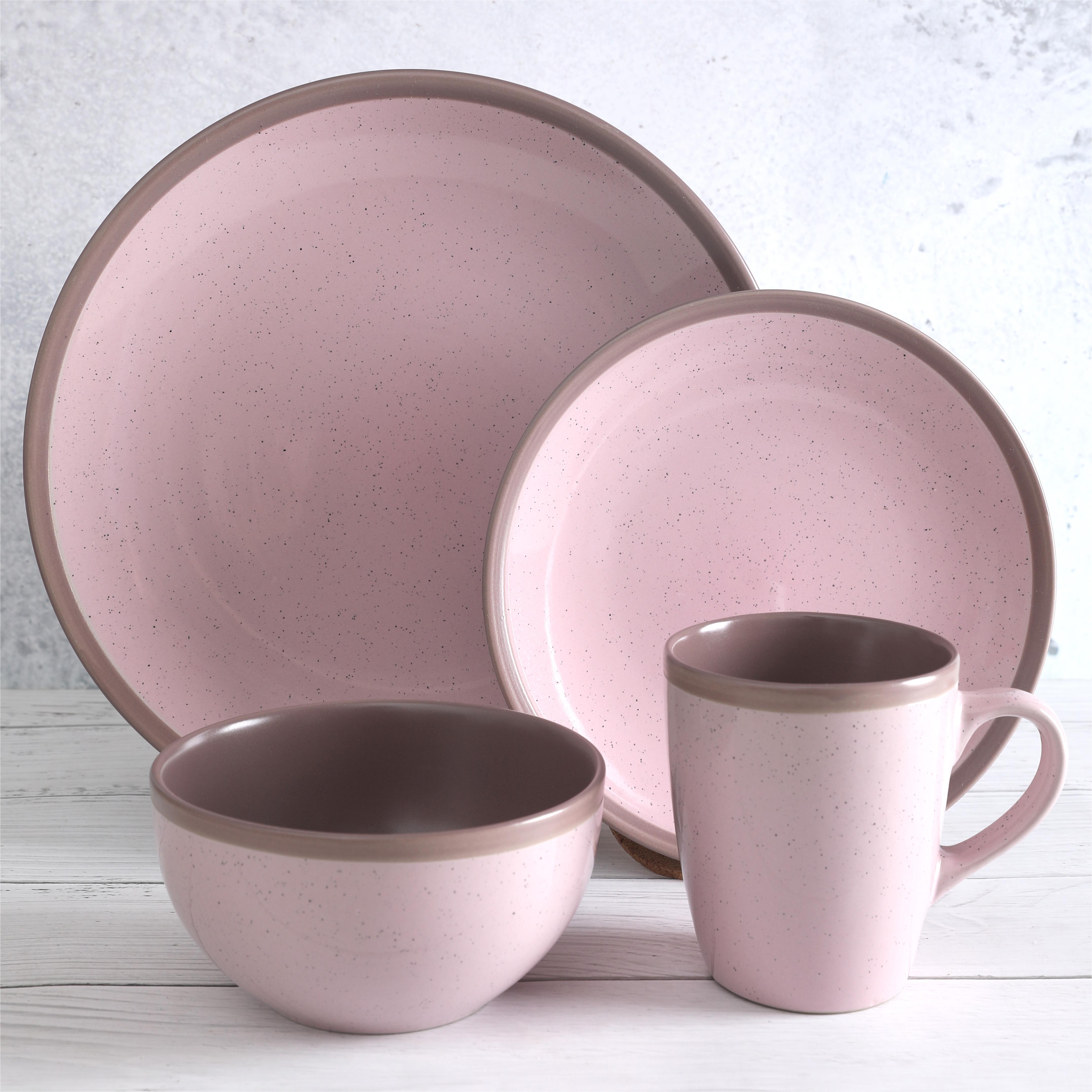 Color Glaze Stoneware With Speckle Glaze Tableware Set