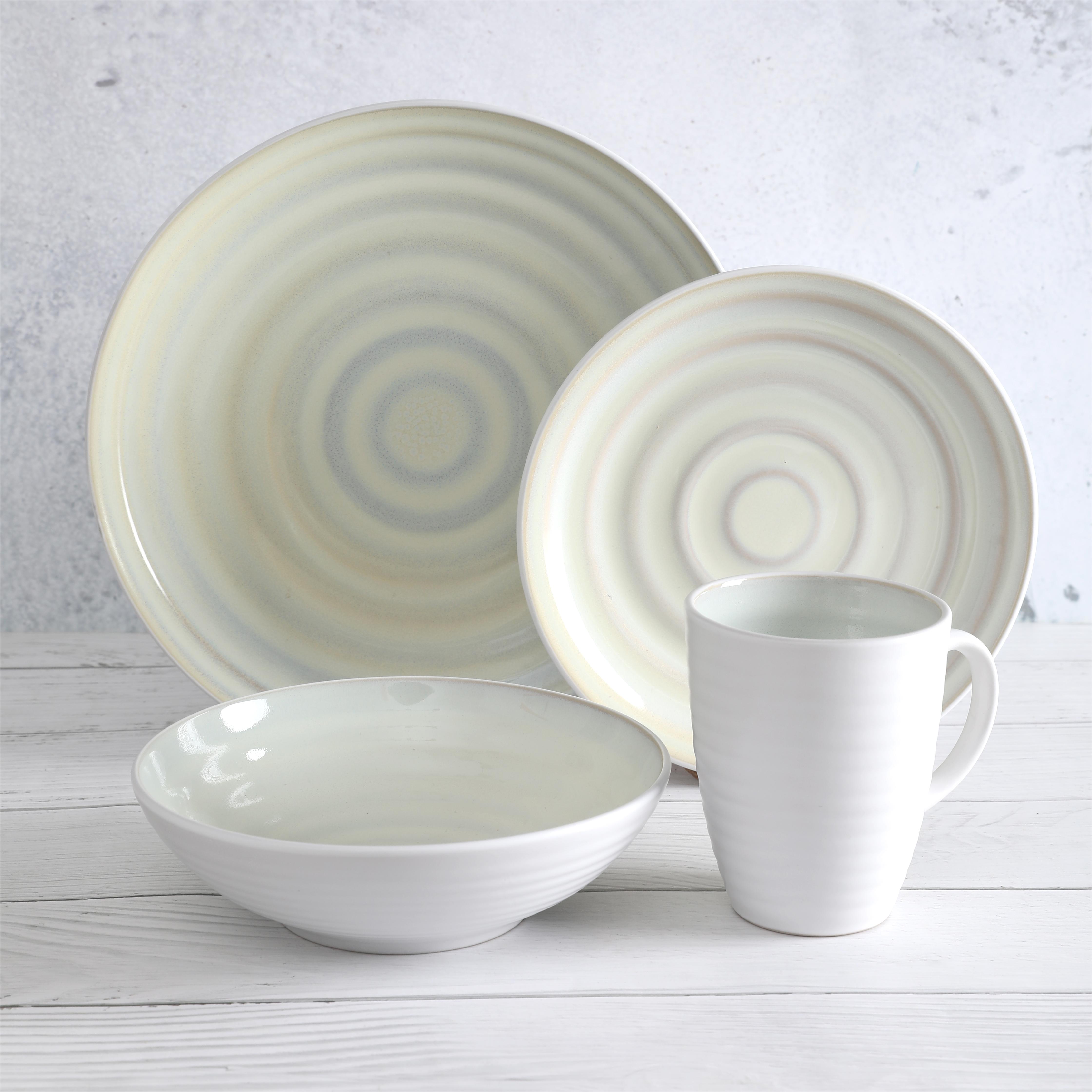 Reactive Glaze Emboss Stoneware Tableware