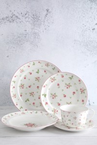 Factory Supply Ceramic Saucer - Rose Deacl Freely Match White Porcelain Tableware – WELLWARES