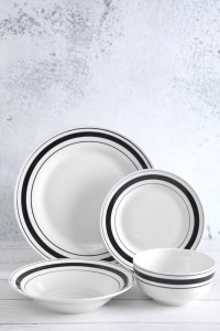 High quality white porcelain hand-painted line tableware