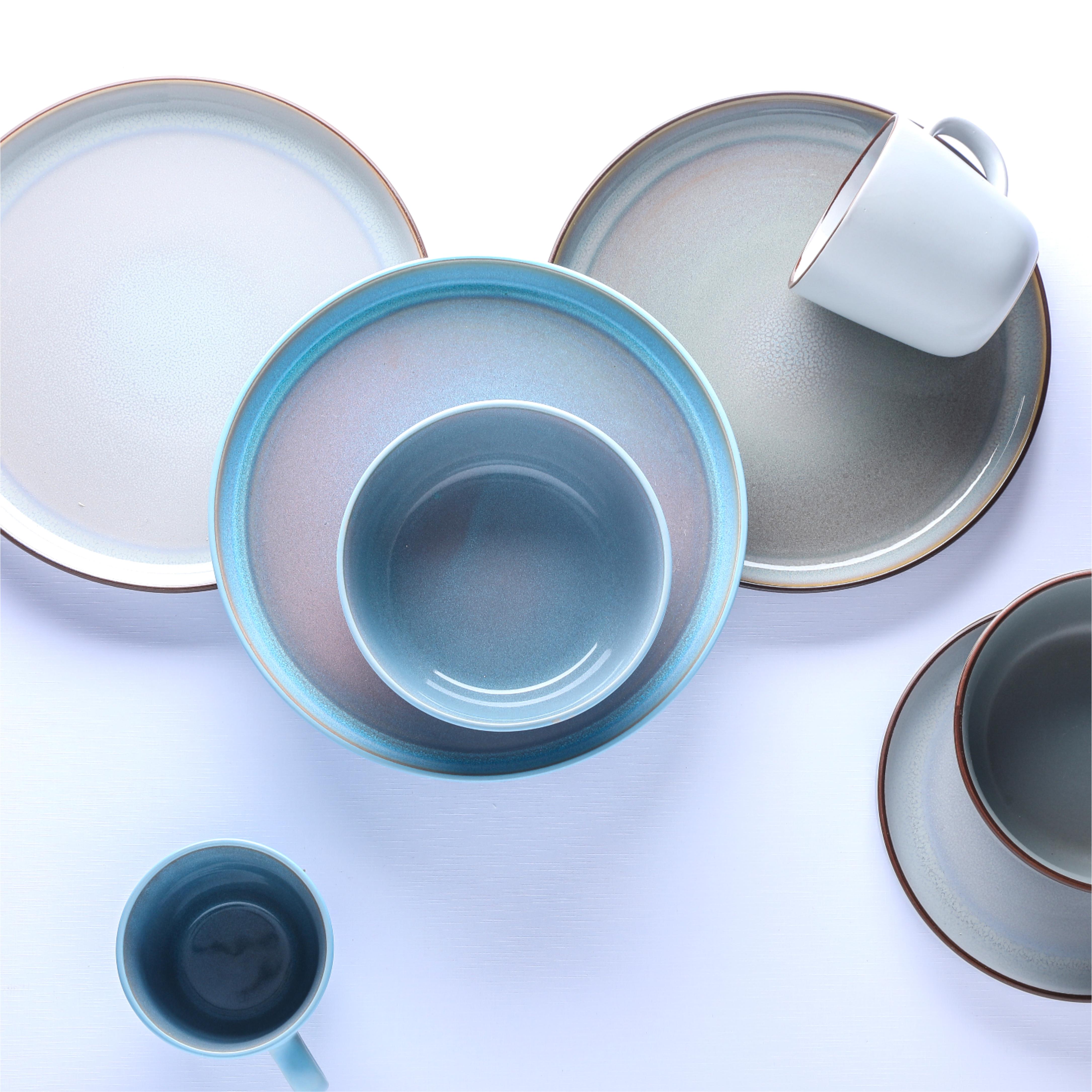 Daily use Reactive glaze stoneware dinnerware set