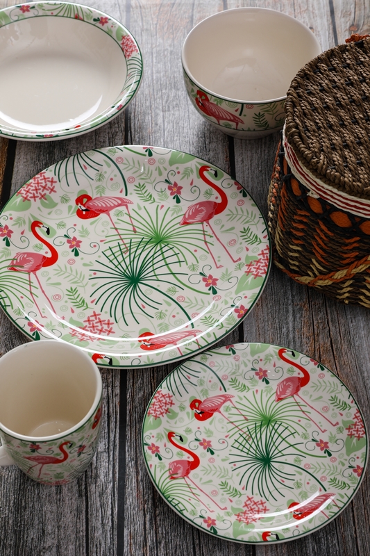 Flamingo pattern ceramic tableware set Featured Image