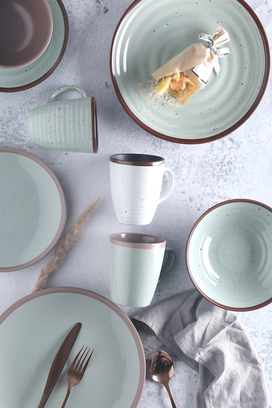 Reasonable price Modern Stoneware Dinnerware - Emboss and color glaze ceramic tableware – WELLWARES