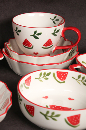 New bone china watermelon hand-painted tableware Featured Image