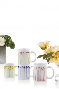 Causal Family Porcelain Mug set for 4 12oz