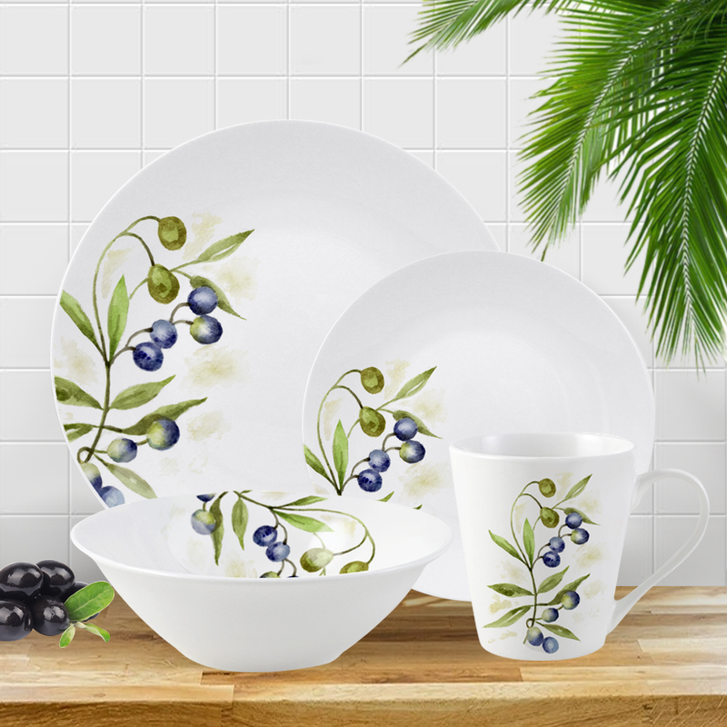 Spring Season special set 16 pc porcelain dinnerware set for 4