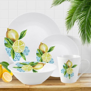 Lemons 16pc dinnerware set