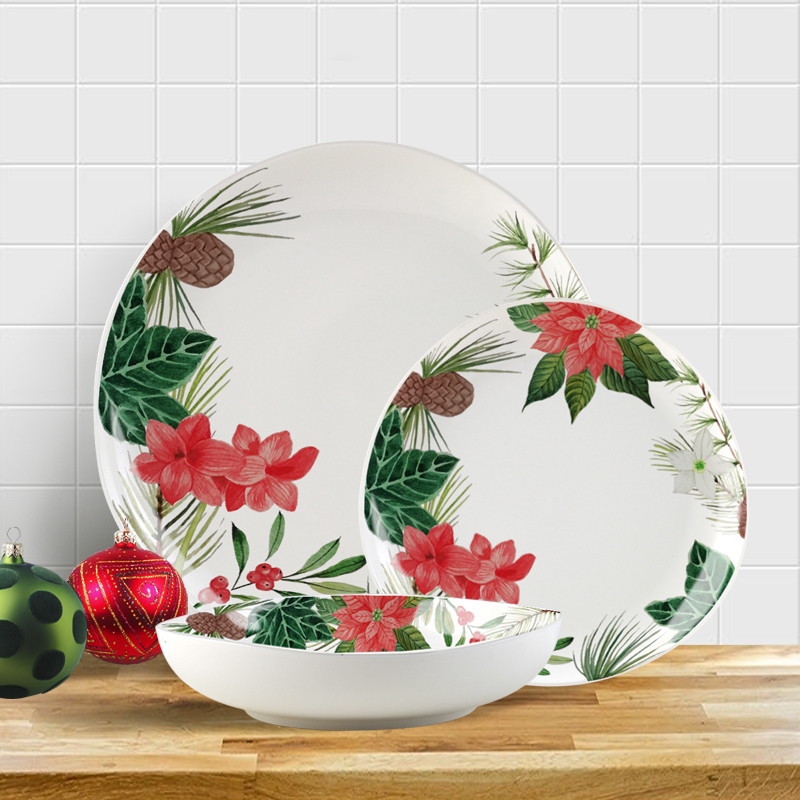 Green Christmas special dinnerware sets
