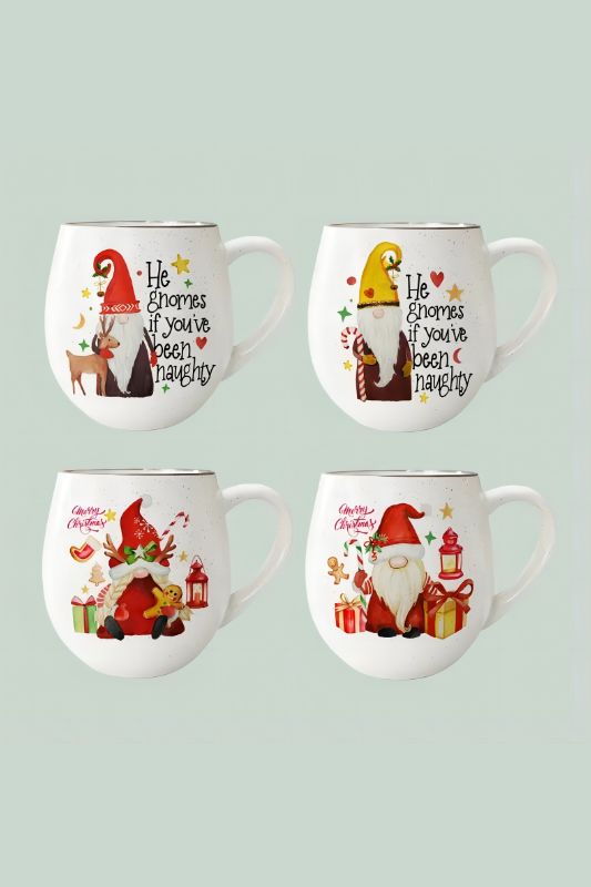 Holiday Gnome Christmas Mug set