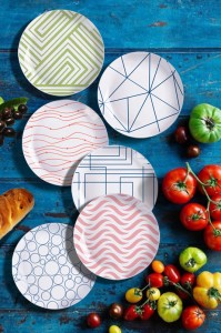 Tempted Geometric Collection -porcelain plates set