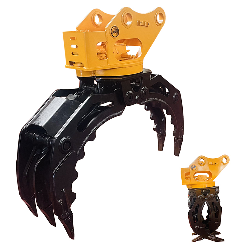 OEM Manufacturer Stone Hydraulic Grapple - Excavator rotating hydraulic stone wood log grapple – Weixiang
