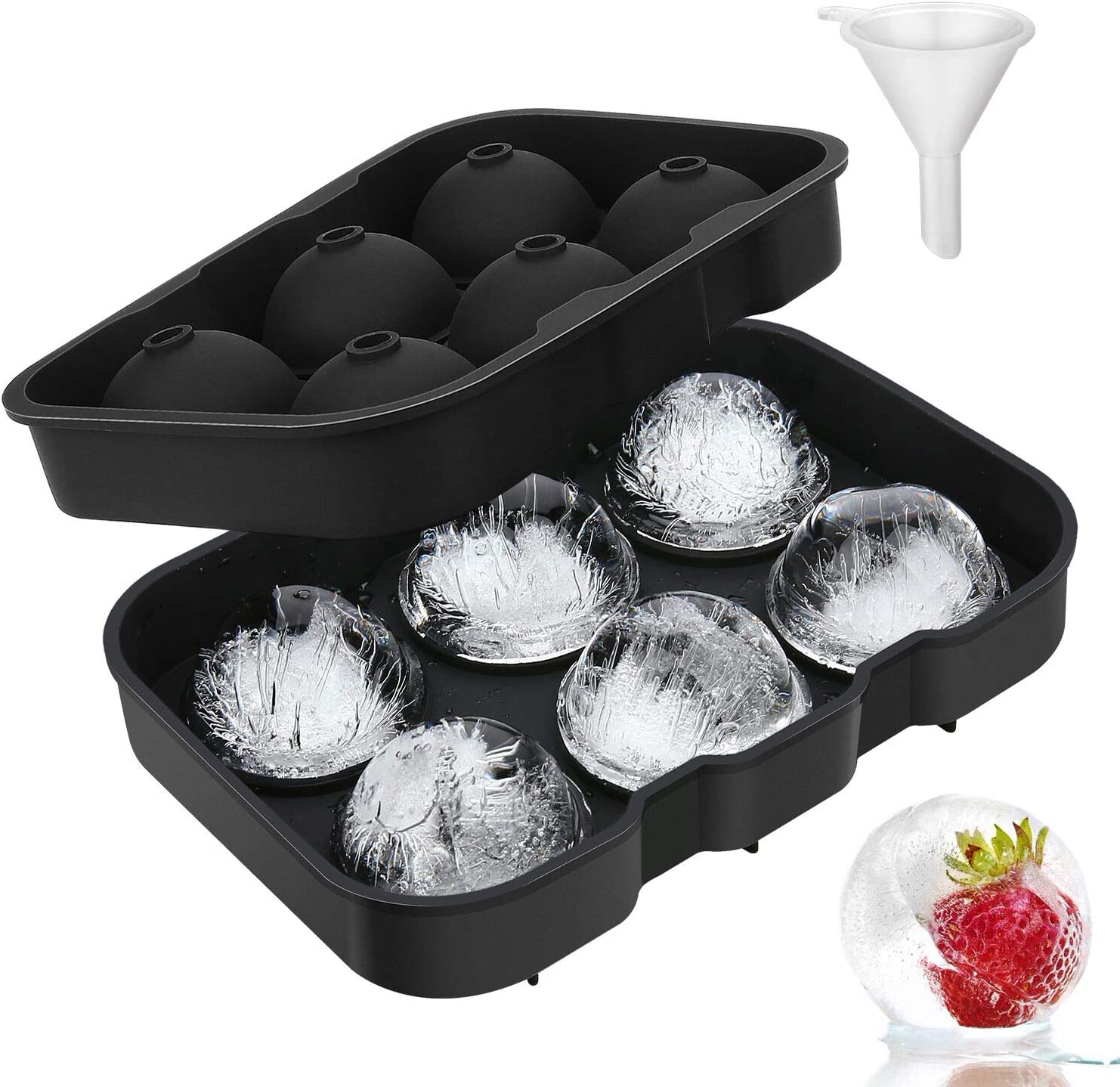 “Upgrade your icy experience with the Versatile Silicone Ice Cube Tray with Lid and Trash”