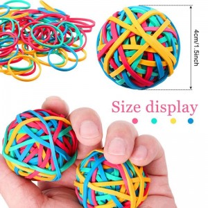 Colors RubberBands Rubber Bands Ball for Office Supplies