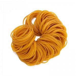 High elastic yellow transparent natural rubber band for money office supplies