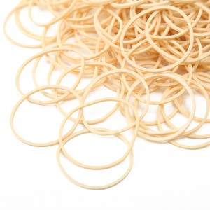 Yellow flat transparent natural rubber band for money