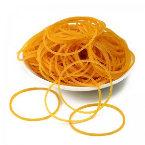 High elasticity various size reusable transparent yellow rubber band