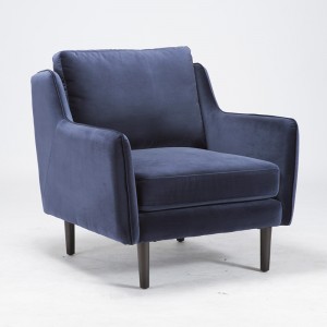 Blue Velvet Chairs Lounge Leisure Chairs