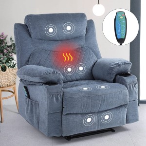 Overstuffed Massage Recliner Chairs with Heat F...