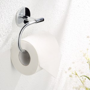 Factory making Chrome Toilet Paper Holder - Wenzhou Factory paper towel holder Zinc round wall mounted toilet paper holder 12606B – Bodi