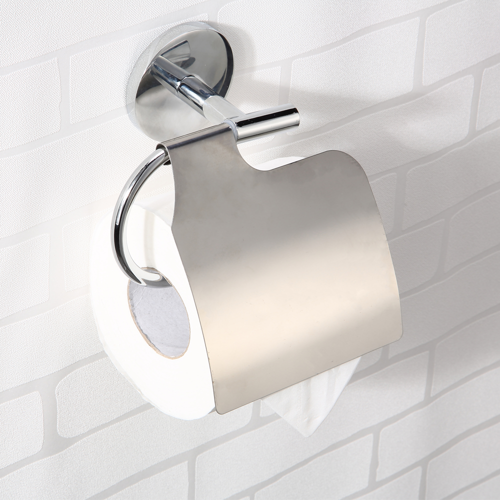 Wenzhou Factory paper towel holder Zinc round wall mounted toilet paper holder 12606B Featured Image