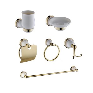 European Design Bathroom Accessories Plate Zinc Alloy chrome 6 pcs Bathroom accessories set 1900