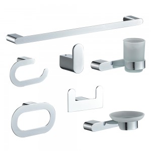 China Cheap Complete Bathroom Design Wall Mounted Bathroom Hardware Stainless Steel Zinc Bathroom Accessories Set