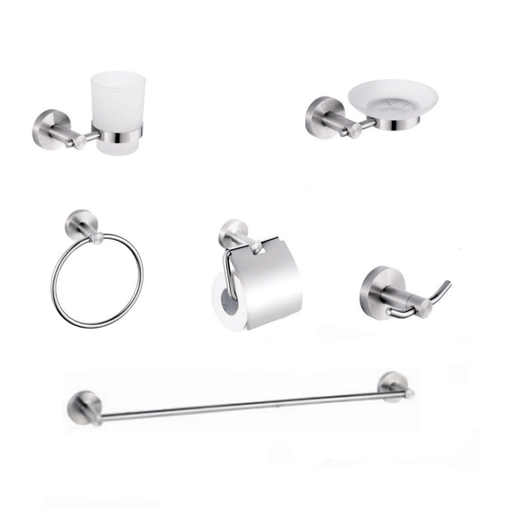 Factory wholesale Bathroom Accessories Zinc Alloy - luxury zinc alloy bath set chrome toilet bathroom wall accessories sets 6900 – Bodi