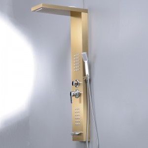 Bath Wall Mount Shower Panel System Stainless Steel Shower Screen 5 Function Rainfall,Waterfall,Handheld Shower,Brushed Nickel Finish