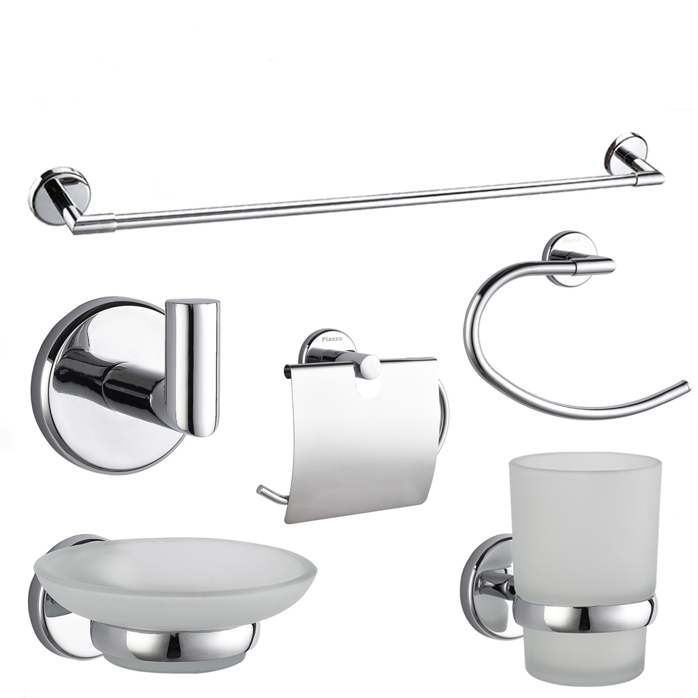 OEM/ODM Supplier Bathroom Hardware And Accessories - hotel bathroom accessories 6 sets zinc chrome round bathroom set accessories 38500 – Bodi