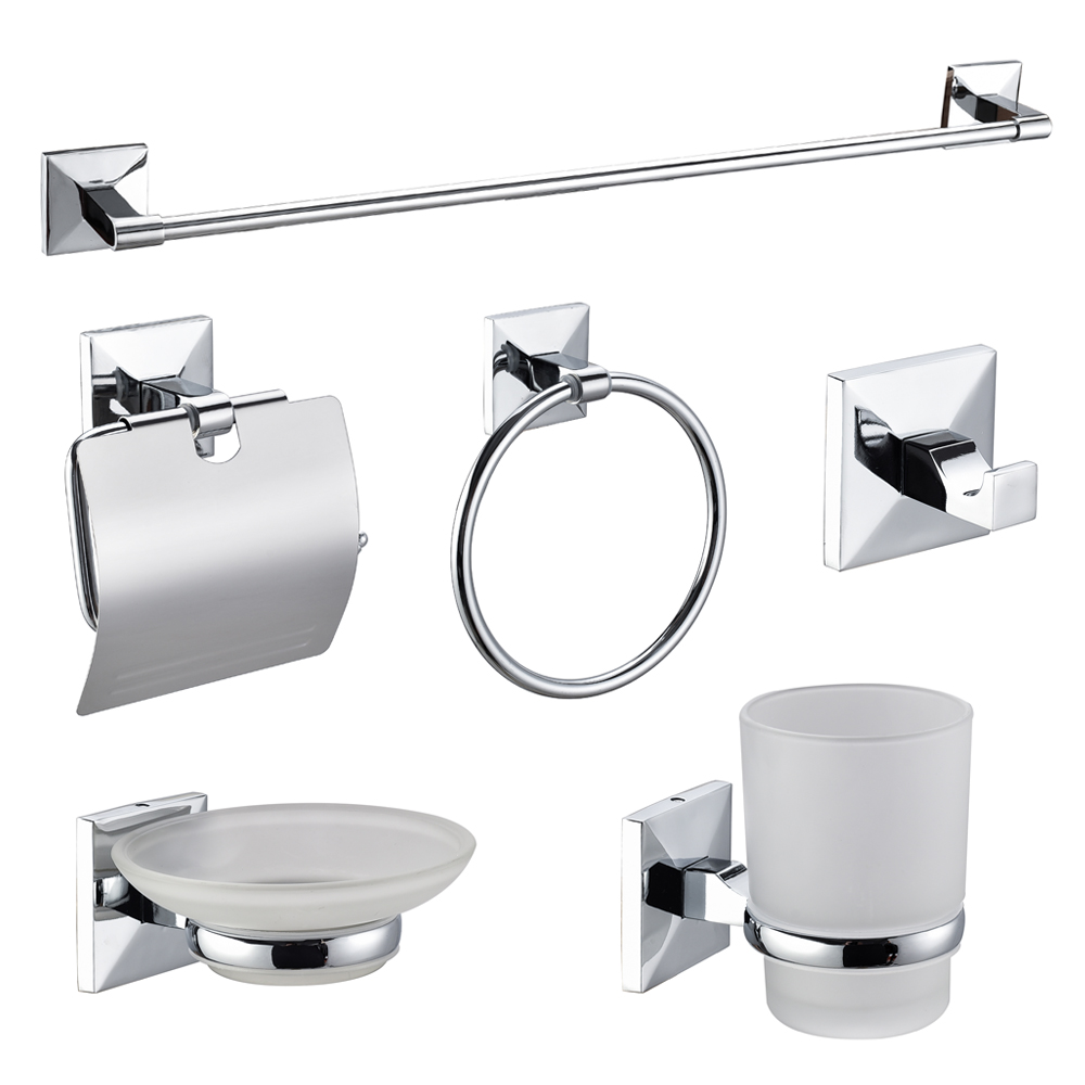 OEM China Gold Bathroom Accessories - Bathroom Accessories Zinc simple Bathroom Design Bath Hardware Sets 15100 – Bodi