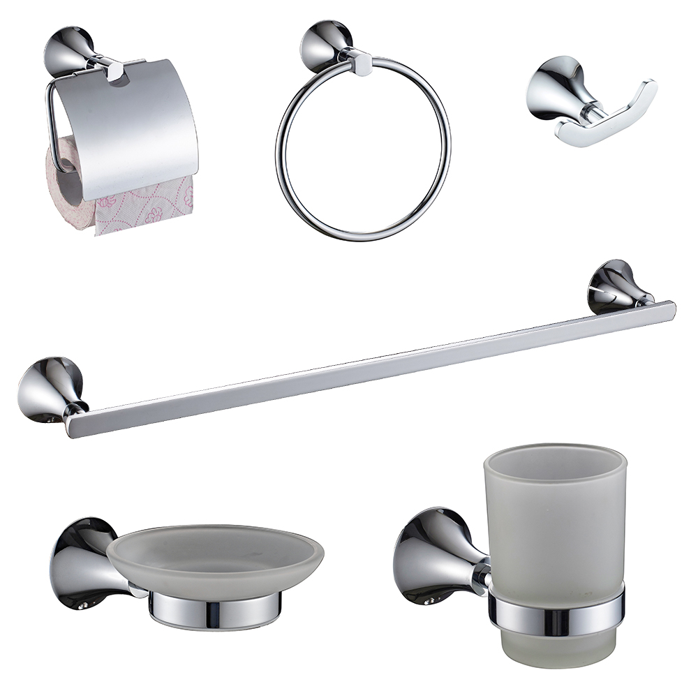 PriceList for Bathroom Hardware Accessory Set - Factory wholesale Modern 6 pieces bathroom hardware Zinc Hotel Bathroom Accessories Set 14900 – Bodi