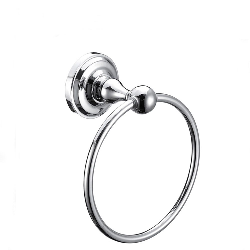 Hotel Home Bathroom Accessories Towel Holder  Wall Mounted Sliver Zinc Alloy Towel Holder Towel Ring5807