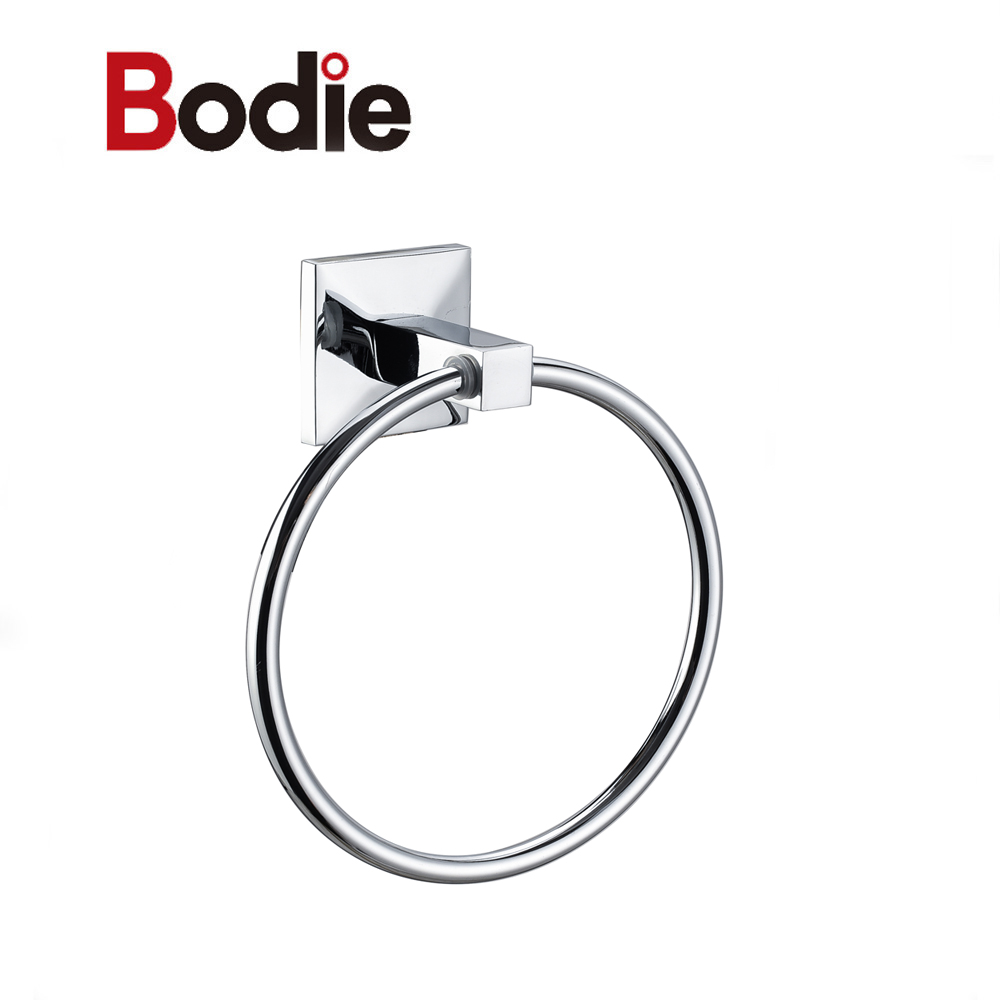 Chinese wholesale Hand Towel Ring - Simple design bathroom room towel ring shower round shape towel holder ring15207 – Bodi