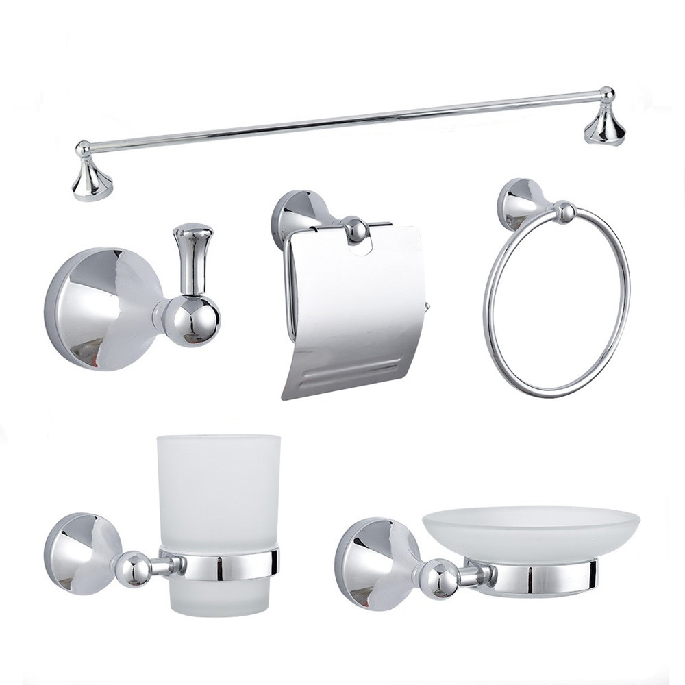 High Quality Bathroom Corner Basket - wholesale discount cheap home decoration bathroom accessories metal fittings set 12300 – Bodi