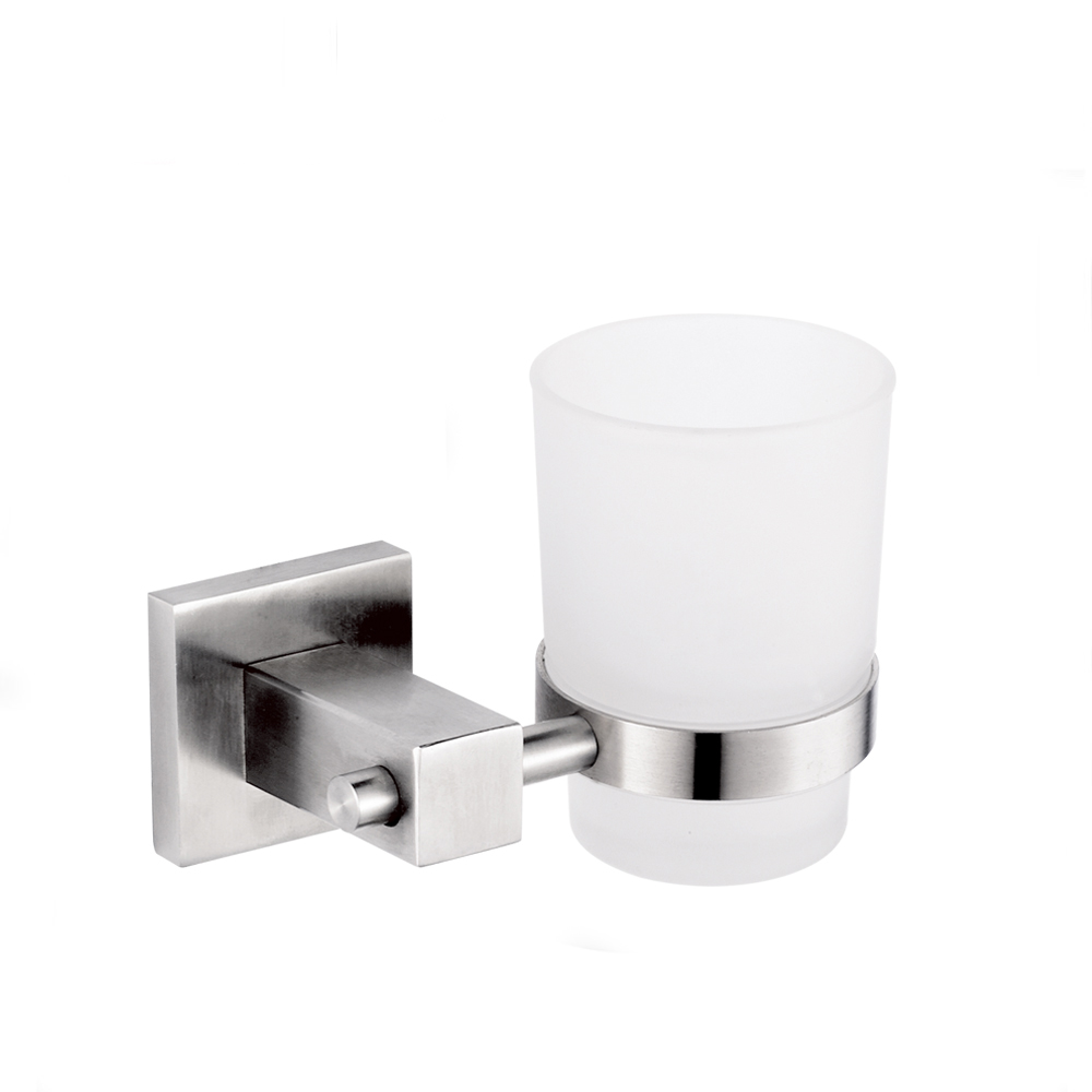 New design Stainless Steel wall mounted toothbrush Cups holder Single glass tumblers holder7101