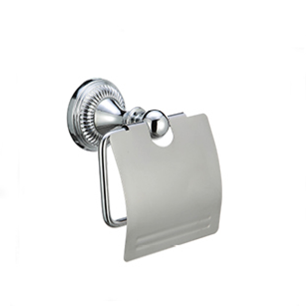 Wenzhou Factory lid roll paper holder zinc alloy round wall mounted toilet paper holder11306
