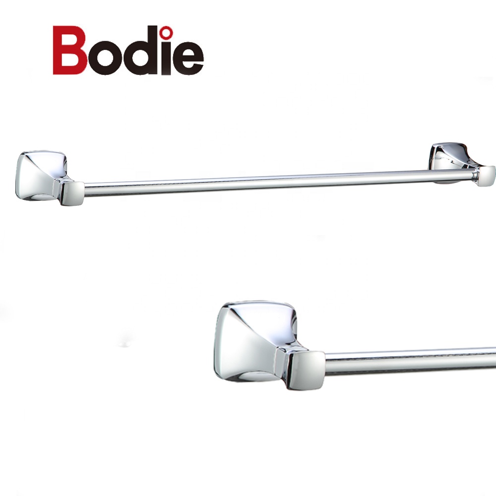 Fixed Competitive Price Bar Towel Holder - Bathroom Accessories Single Round Towel Rail Zinc Chrome Towel Bar For Bathroom 17311 – Bodi