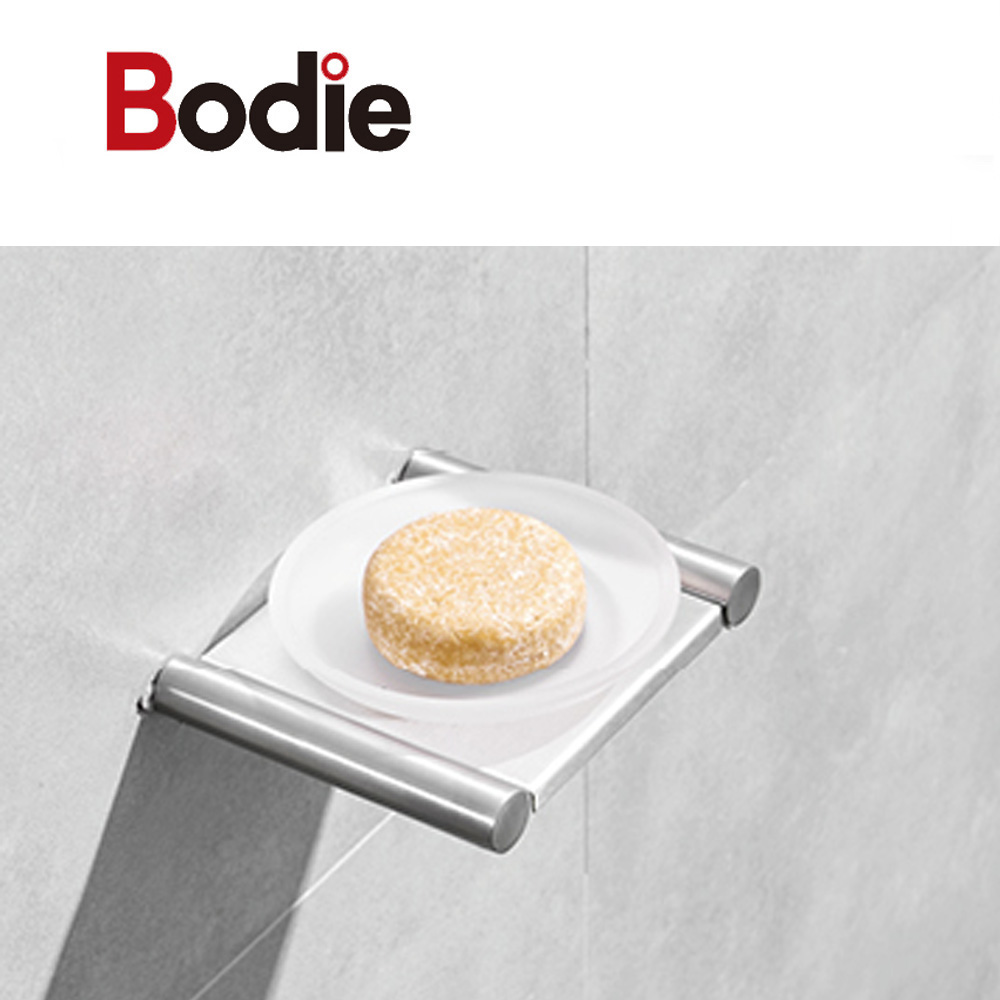 Wholesale Price China 6 Bathroom Wall Accessories Set - bathroom accessories single soap tray stainless steel 304 wall mounted glass dish holder for bathroom 16004 – Bodi