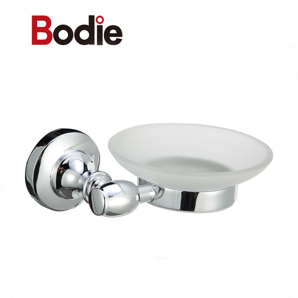 High Quality Bathroom Corner Basket - Zinc-Alloy Soap Dish Round Bathroom Wall Mounted Soap Dish Holder17204 – Bodi