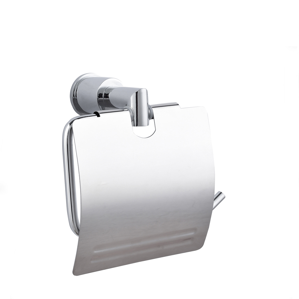 Factory best selling Roll Holder Toilet Paper - Toilet paper holder Chrome toilet roll holder with shelf 13506 – Bodi