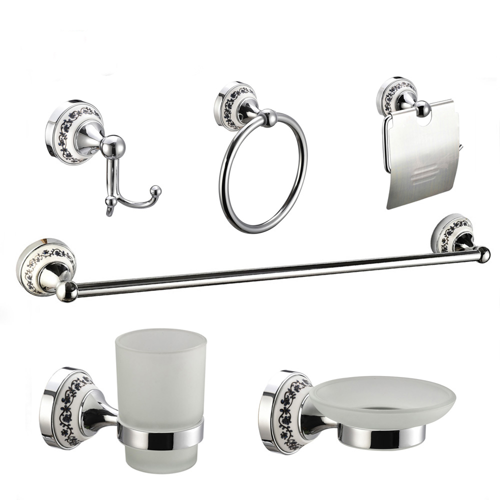 New Arrival China Accessories For Bathroom – Manufacture High Quality Zinc  Bathroom Accessory Ceramics Luxury Bathroom  Hardware Sets Fittings 5500 – Bodi