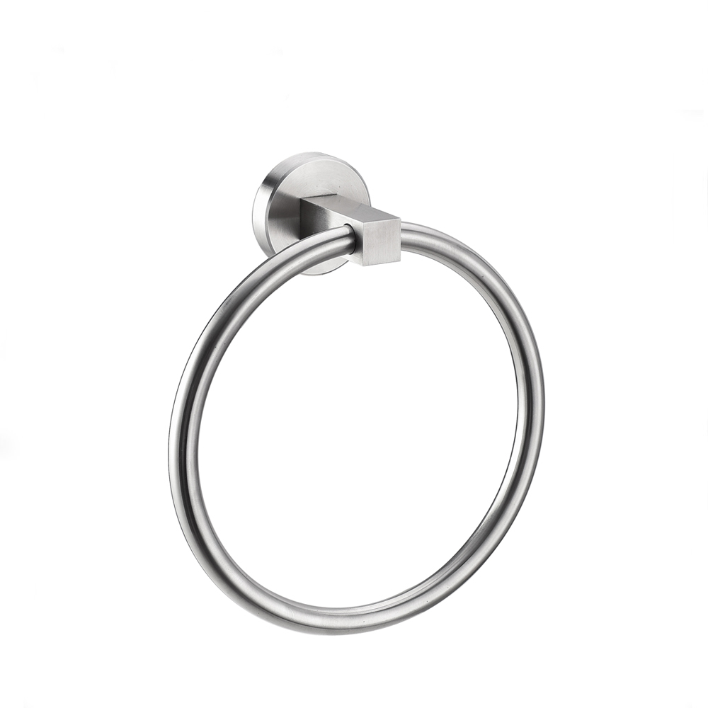 Hot sale Towel Ring Chrome - Stainless Steel wall mounted Brushed Nickel Bathroom Towel Ring 6807 – Bodi