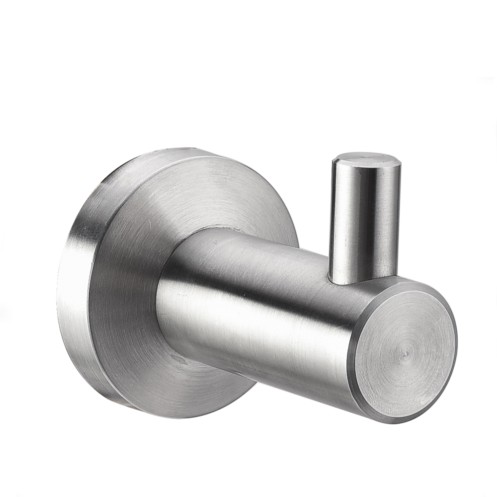 Factory Price For High Quality Robe Hook - Bathroom Single Brushed Stainless Steel 304 Towel Hook Coat Robe Hook for hotel&bath 7208 – Bodi