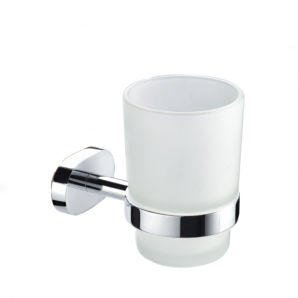 Bathroom Fittings Single Glass Cup Holder Brass Chrome Tumbler Holder 7601