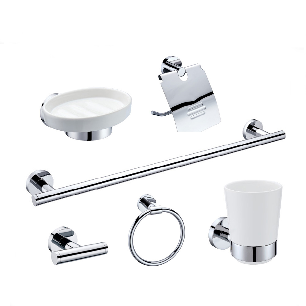 China OEM Chrome Bathroom Accessories Set - Hot Selling Hardware Set Wall Mounted Brass Six Pieces Set 8500 – Bodi