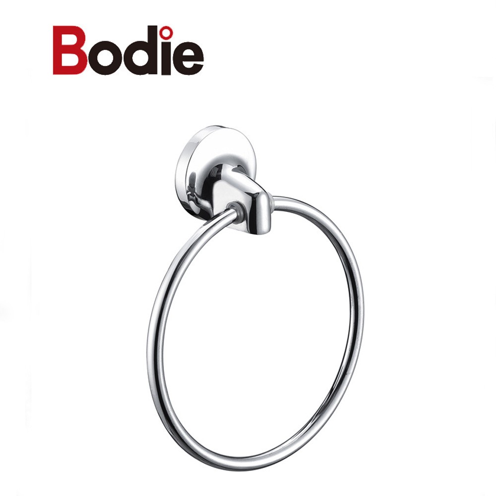 Factory best price silver color bathroom towel ring 1907