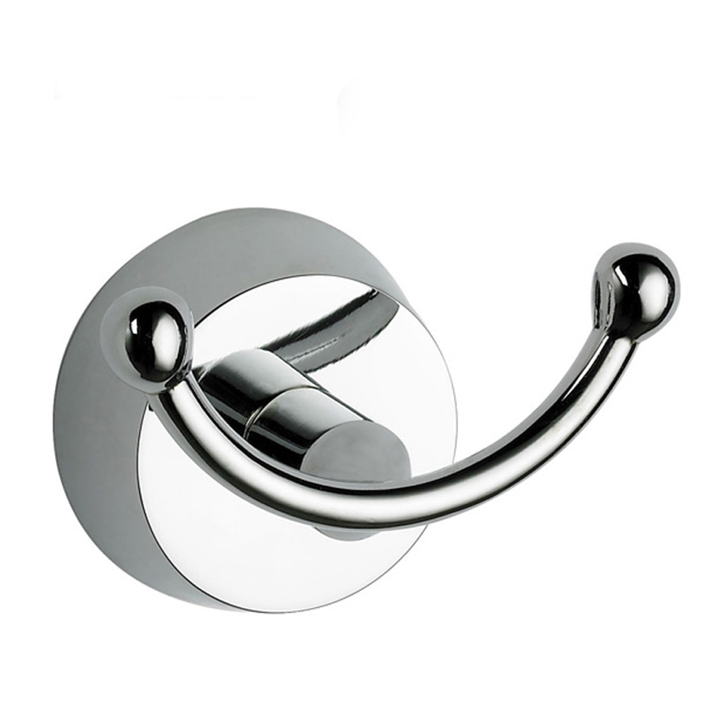Hot Selling for Robe Hook Stainless - Modern Style Zinc Chrome double Robe Hook bathroom accessories1608D – Bodi