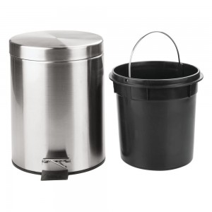 Boide High Quality Household 12L Cute Stainless Steel waste Dustbin with cover 91101