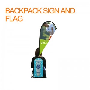 Backpack flag & sign
